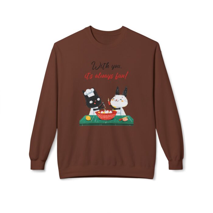 With you it's always fun Unisex Midweight Softstyle Fleece Crewneck Sweatshirt - Image 21