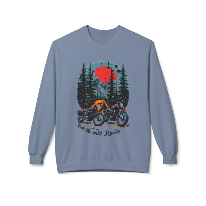 Ride the wild roads Unisex Midweight Softstyle Fleece Crewneck Sweatshirt - Image 41