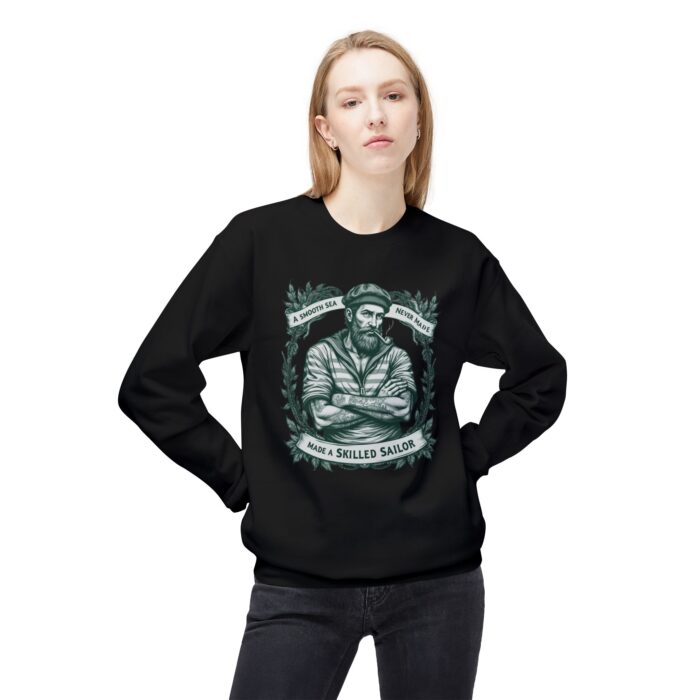 A SMOOTH SEA NEVER MADE A SKILLED SAILOR. Unisex Midweight Softstyle Fleece Crewneck Sweatshirt - Image 7