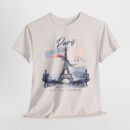 Paris Eiffel Tower Unisex Heavy Cotton Tee, Travel Shirt, Gift for Travelers, Vacation Shirt, Paris Lover Apparel