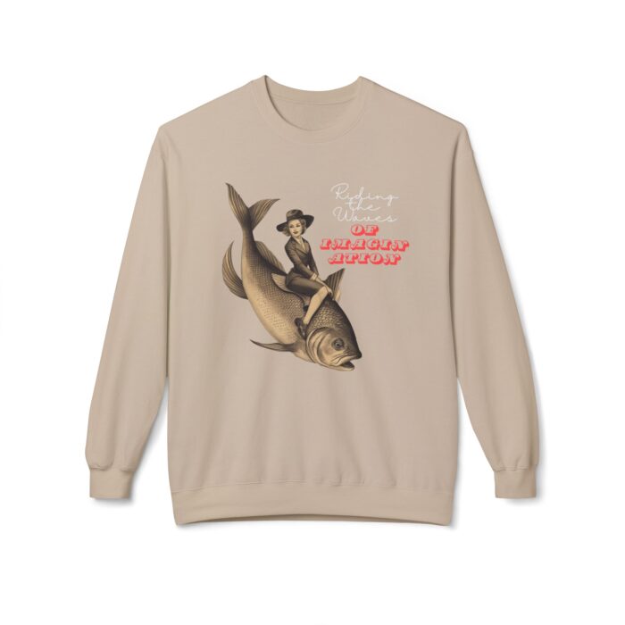 "Riding the Waves of Imagination" Unisex Midweight Softstyle Fleece Crewneck Sweatshirt - Image 41
