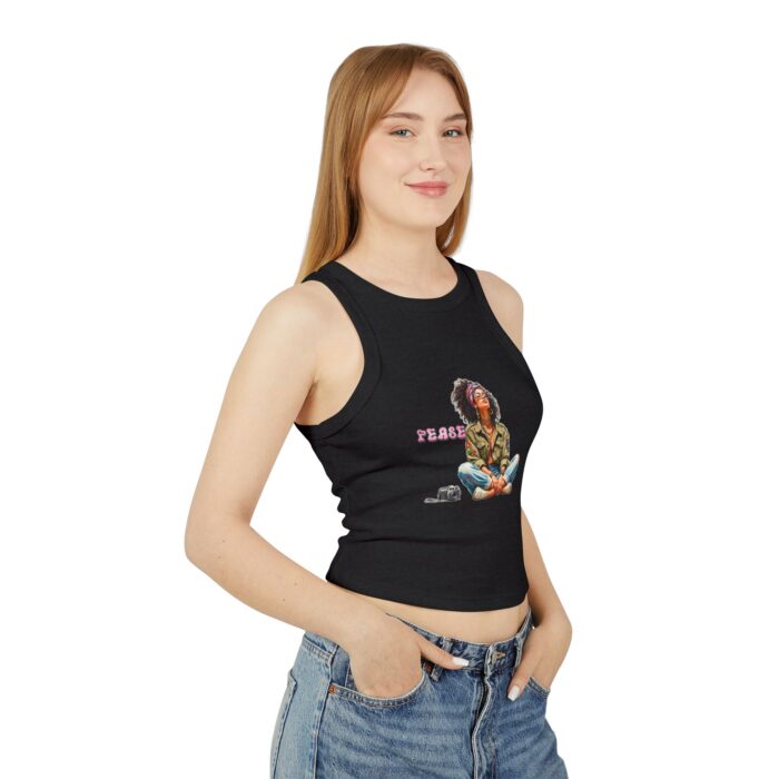 Peaceful Vibes Women's Micro Rib Racer Tank Top, Summer Crop Top, Festival Wear, Yoga Top, Inspirational Tee - Image 7