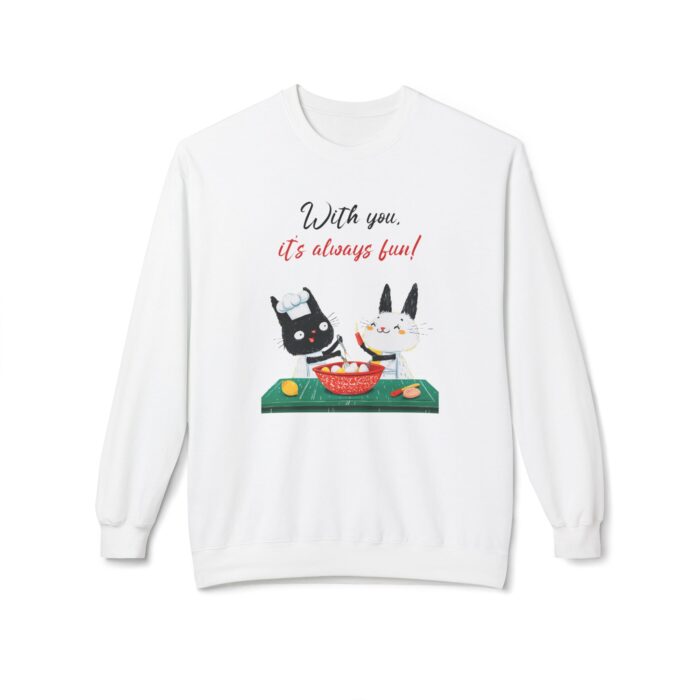 With you it's always fun Unisex Midweight Softstyle Fleece Crewneck Sweatshirt - Image 17