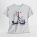 Paris Eiffel Tower Unisex Heavy Cotton Tee, Travel Shirt, Gift for Travelers, Vacation Shirt, Paris Lover Apparel