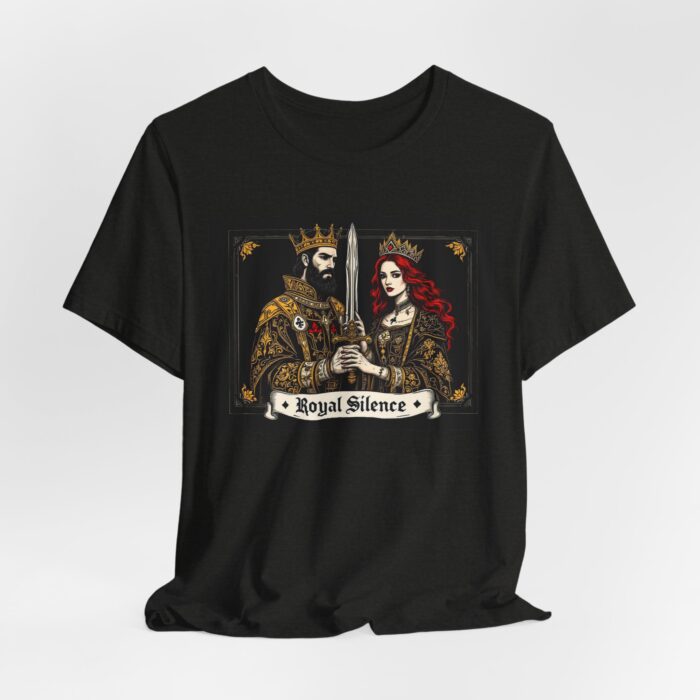Royal Silence Graphic Tee, Gothic T-Shirt, King and Queen Shirt, Unisex Fashion Top, Drawstring Bag, Gift for Him/Her - Image 7