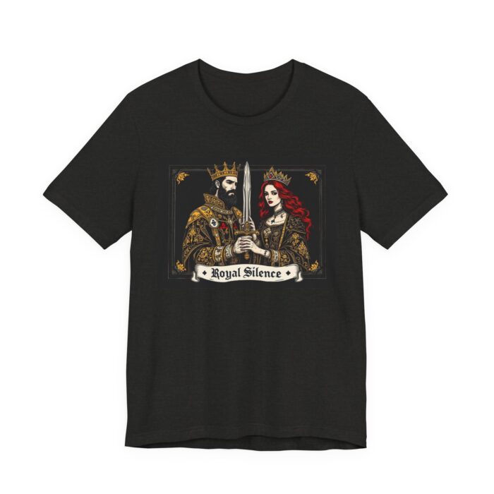 Royal Silence Graphic Tee, Gothic T-Shirt, King and Queen Shirt, Unisex Fashion Top, Drawstring Bag, Gift for Him/Her - Image 4