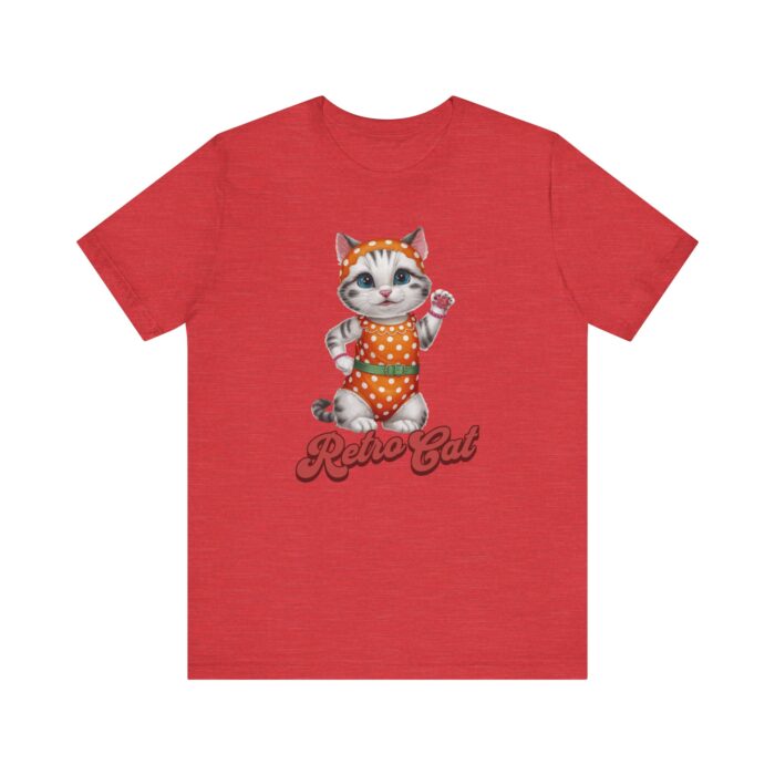 Retro Cat Unisex Tee, Fun Cat Shirt, Summer Vibes T-Shirt, Gift for Cat Lovers, Cute Animal Apparel - Image 46