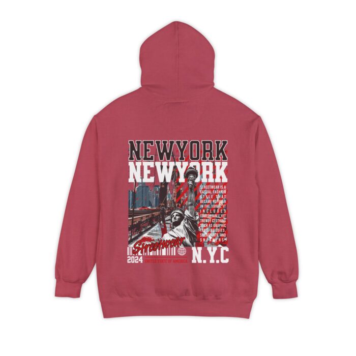 New York Streetwear Unisex Garment-Dyed Hoodie - Image 30