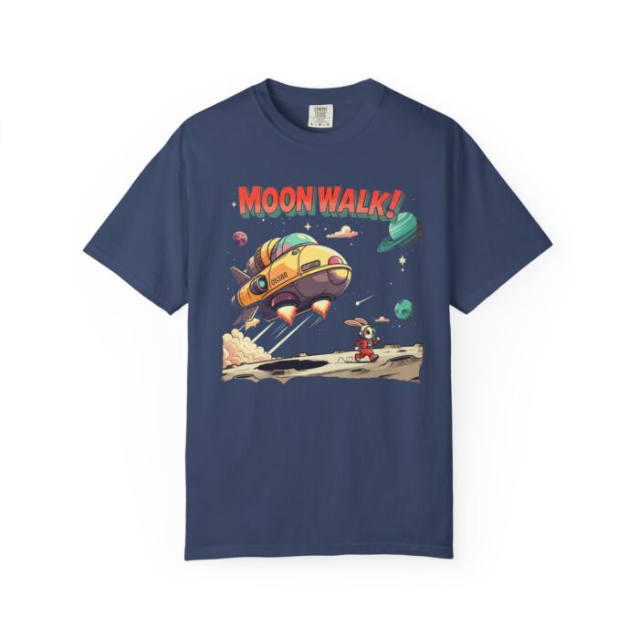 Playful Space-Themed Unisex T-Shirt, Moon Walk Graphic Tee, Astronaut Shirt, Gift for Kids, Sci-Fi Apparel - Image 9