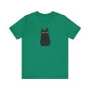 Cute Black Cat Unisex Tee, Cat Lover Shirt, Pet Lover Gift, Halloween Clothing, Everyday Comfort Tee