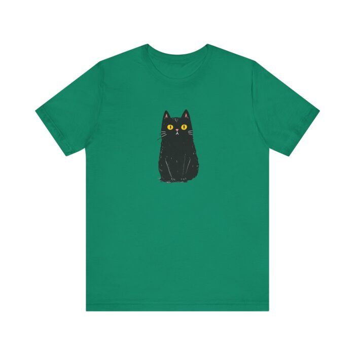 Cute Black Cat Unisex Tee, Cat Lover Shirt, Pet Lover Gift, Halloween Clothing, Everyday Comfort Tee - Image 14