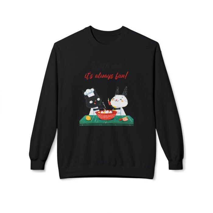 With you it's always fun Unisex Midweight Softstyle Fleece Crewneck Sweatshirt - Image 25