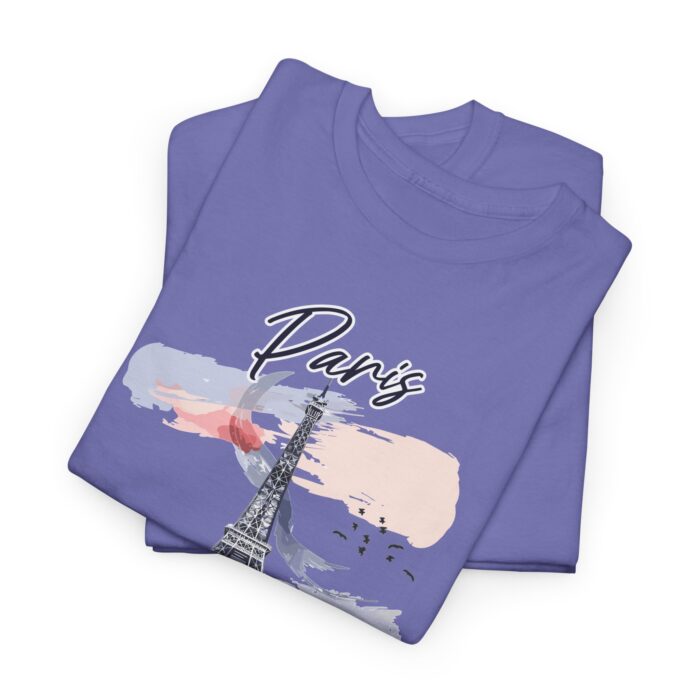 Paris Eiffel Tower Unisex Heavy Cotton Tee, Travel Shirt, Gift for Travelers, Vacation Shirt, Paris Lover Apparel - Image 49