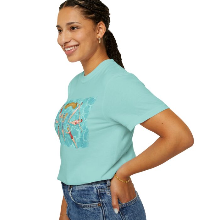 Happy Vibes Unisex Garment-Dyed T-Shirt, Summer Outfit, Beach Day Tee, Gift for Friends, Relaxing T-Shirt, Holiday Apparel - Image 6