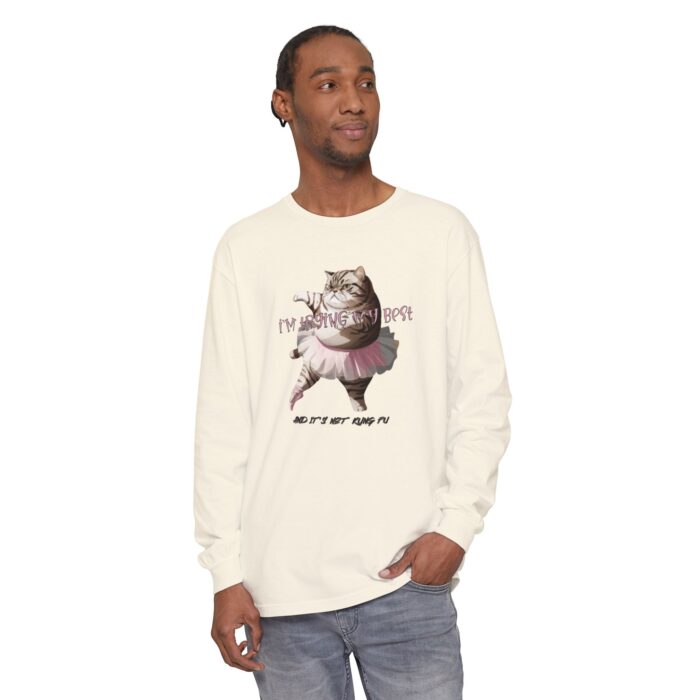 It's not kung fu Unisex Garment-dyed Long Sleeve T-Shirt - Image 19