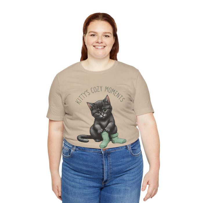 Cute Cat Jersey Tee - Kitty's Cozy Moments, Pet Lover Shirt, Gifts for Cat Owners, Animal Lover Apparel, Fun Cat Lover Tee - Image 44