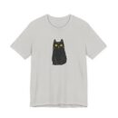 Cute Black Cat Unisex Tee, Cat Lover Shirt, Pet Lover Gift, Halloween Clothing, Everyday Comfort Tee