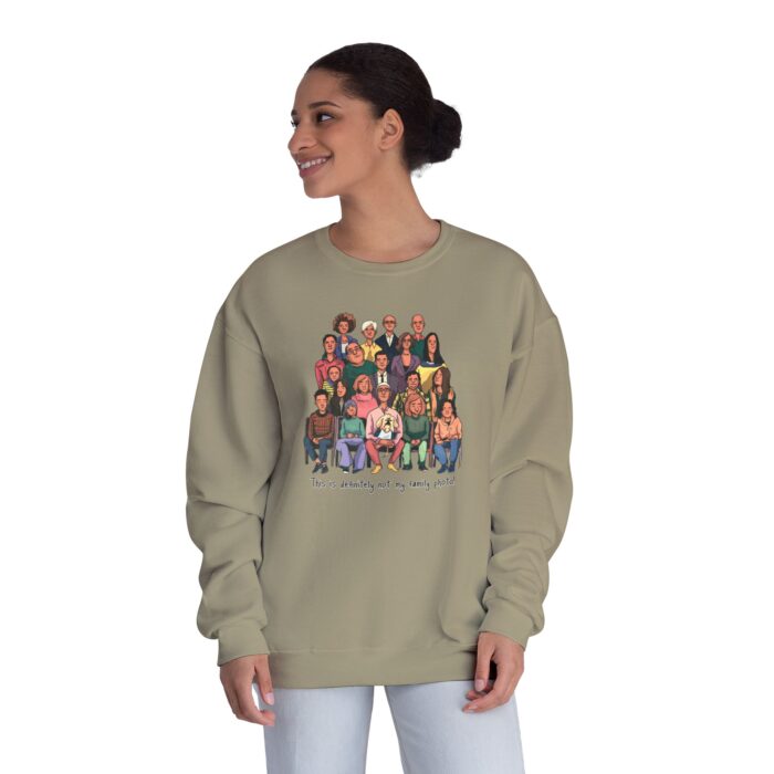Definitely not my family photo Unisex NuBlend® Crewneck Sweatshirt - Image 3