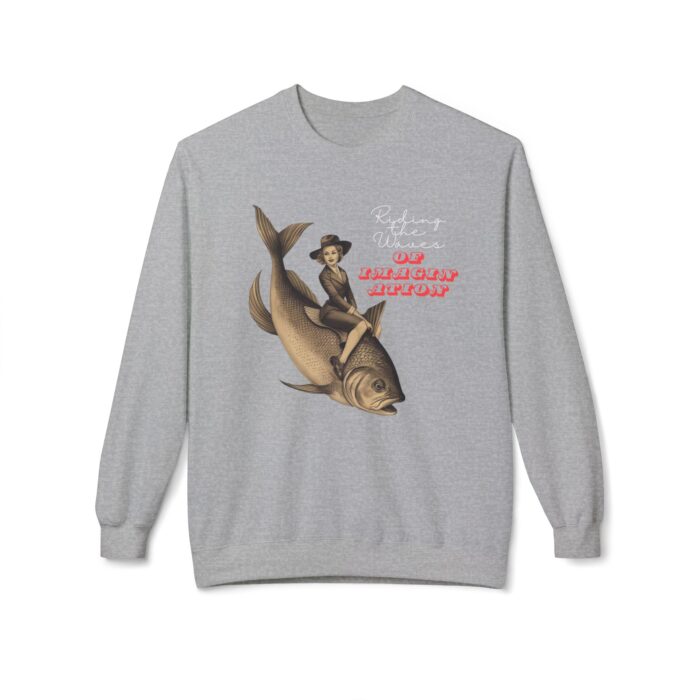 "Riding the Waves of Imagination" Unisex Midweight Softstyle Fleece Crewneck Sweatshirt - Image 45