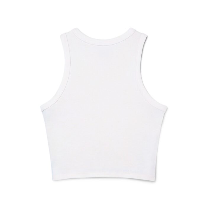 Peaceful Vibes Women's Micro Rib Racer Tank Top, Summer Crop Top, Festival Wear, Yoga Top, Inspirational Tee - Image 3