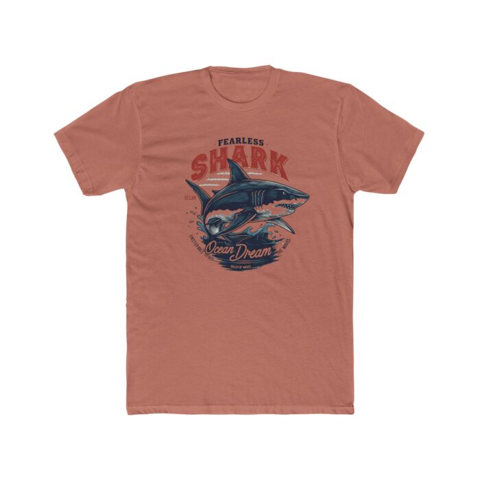 Fearless Shark Unisex Cotton Crew Tee - Ocean Adventure Shirt, Beachwear, Gift for Marine Life Lovers - Image 7
