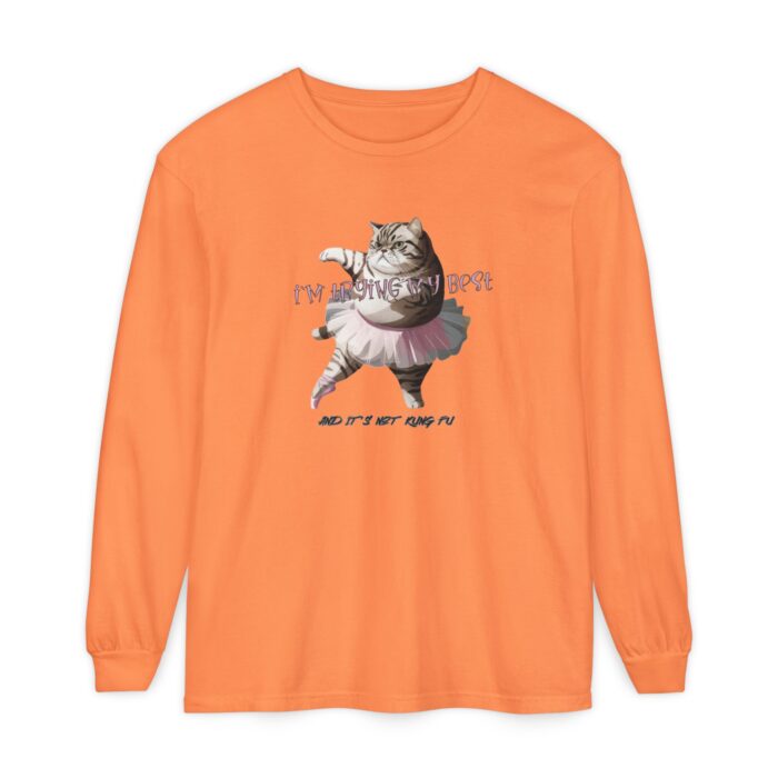 It's not kung fu Unisex Garment-dyed Long Sleeve T-Shirt - Image 5