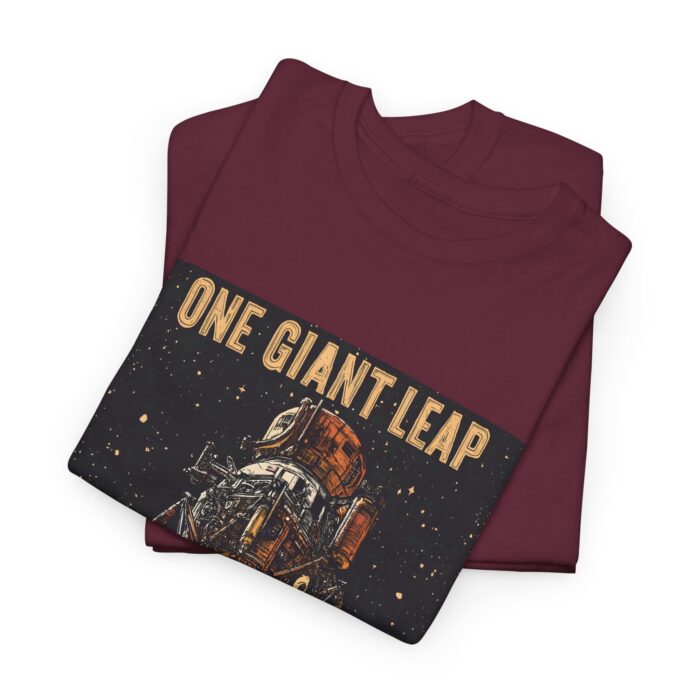 Moon Landing Adventure Tee - Unisex Heavy Cotton T-Shirt, Space Exploration Gift, Astronomy Shirt, Vintage Style Tee, One Giant Leap Design - Image 6