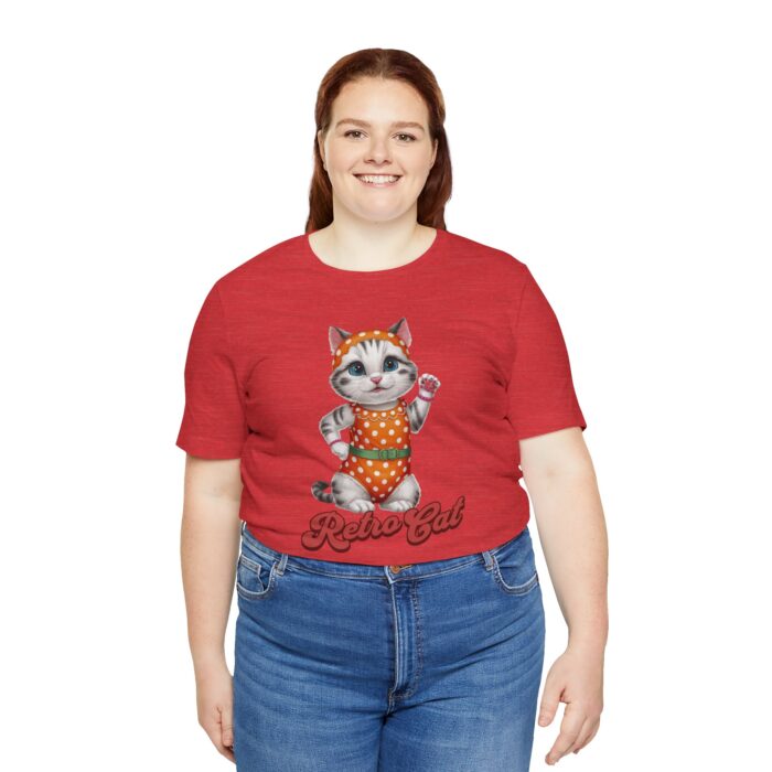 Retro Cat Unisex Tee, Fun Cat Shirt, Summer Vibes T-Shirt, Gift for Cat Lovers, Cute Animal Apparel - Image 54