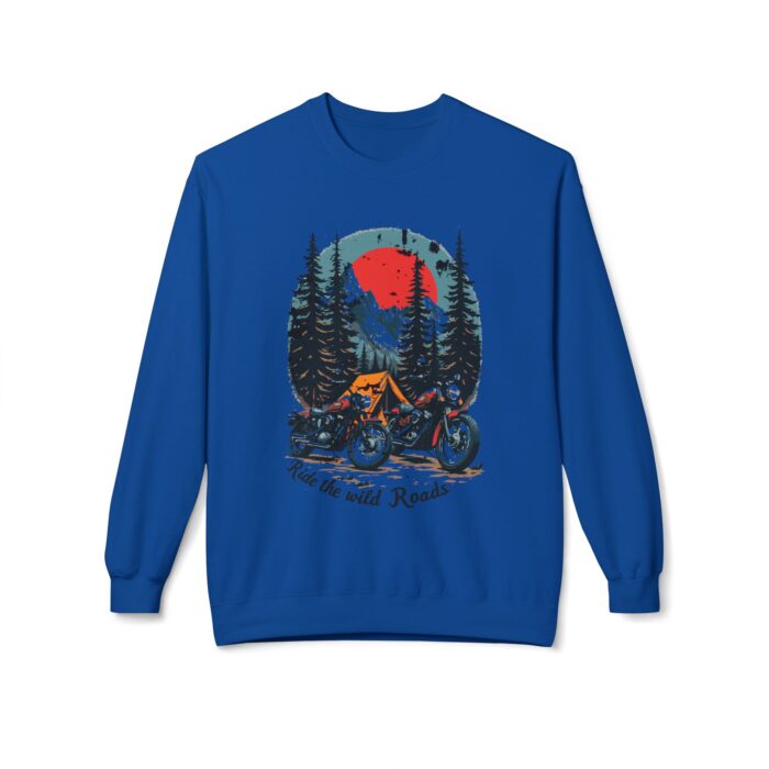Ride the wild roads Unisex Midweight Softstyle Fleece Crewneck Sweatshirt - Image 45