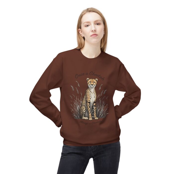 Always a cheetah Unisex Midweight Softstyle Fleece Crewneck Sweatshirt - Image 3