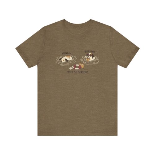 Playful Cat Humor Tee: Why So Serious?, Cute Pet Lover Gift, Cat Lover Shirt, Funny Animal Tee, Unisex T-shirt for Pet Owners