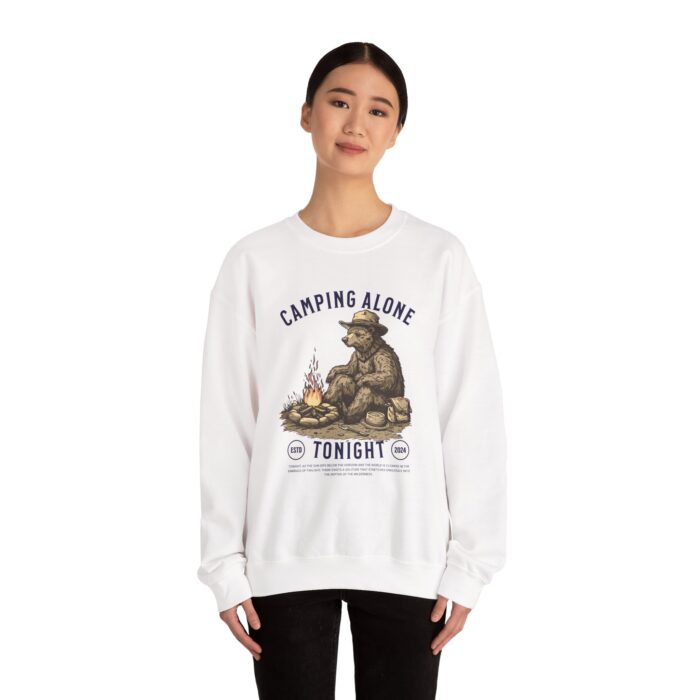 Camping alone Unisex Heavy Blend™ Crewneck Sweatshirt - Image 4