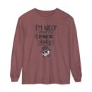 I am nicer than my face looks Unisex Garment-dyed Long Sleeve T-Shirt