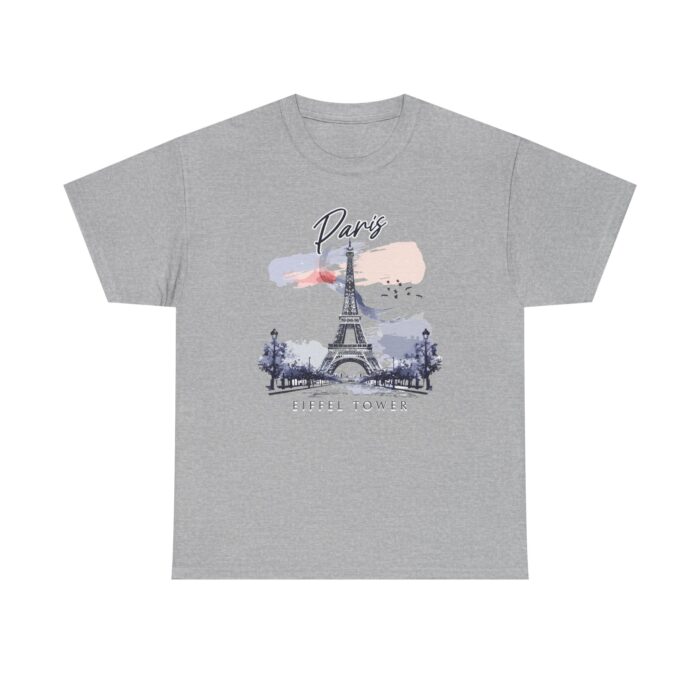 Paris Eiffel Tower Unisex Heavy Cotton Tee, Travel Shirt, Gift for Travelers, Vacation Shirt, Paris Lover Apparel - Image 23