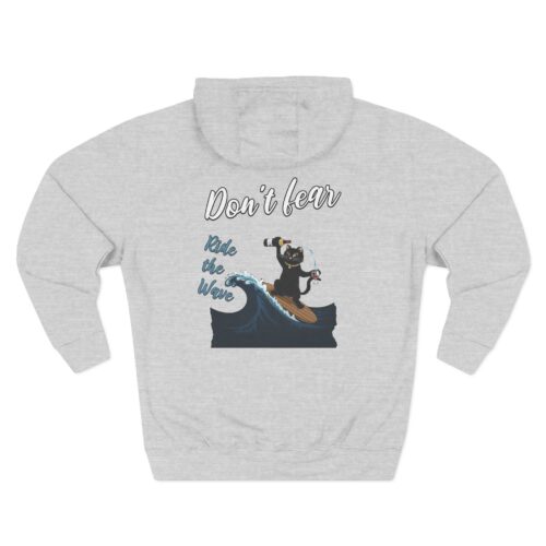 Ride with wave Three-Panel Fleece Hoodie