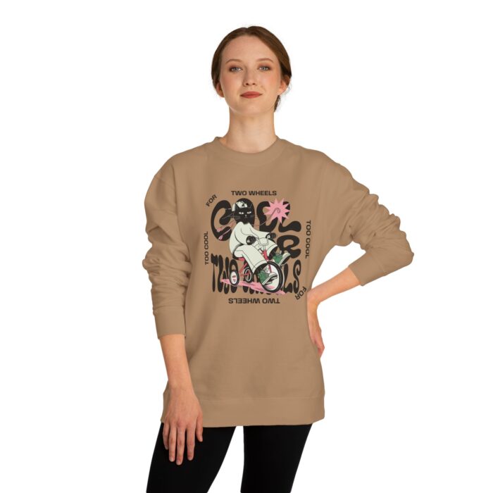 Too cool for two wheels Unisex Crew Neck Sweatshirt - Image 56