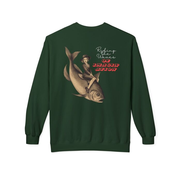 "Riding the Waves of Imagination" Unisex Midweight Softstyle Fleece Crewneck Sweatshirt - Image 10
