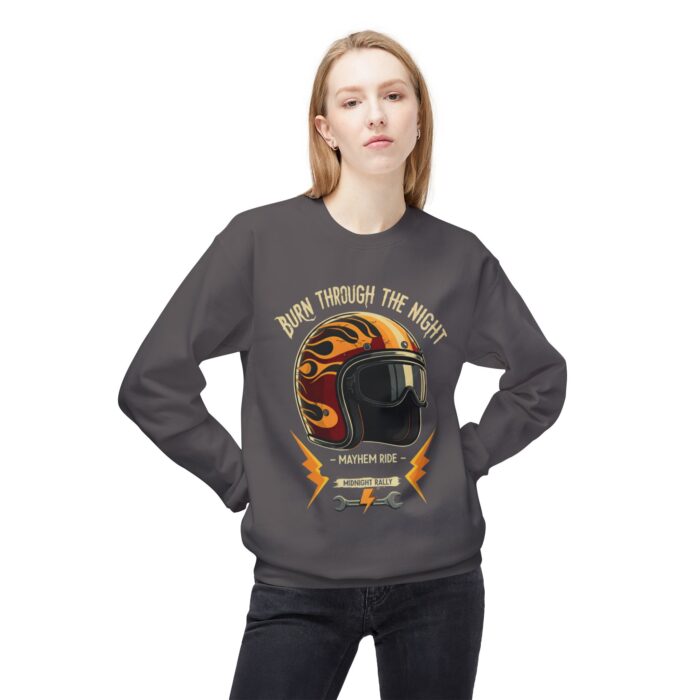 Burn through the night Unisex Midweight Softstyle Fleece Crewneck Sweatshirt - Image 43