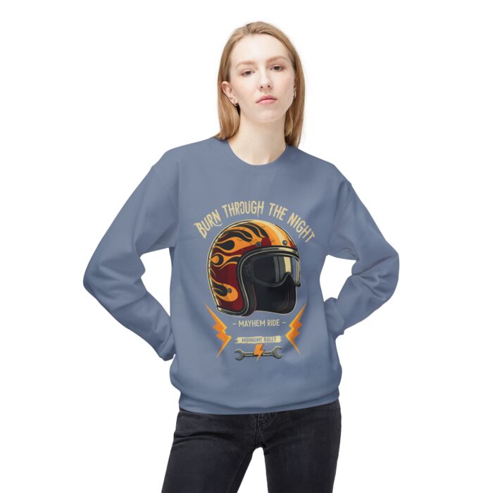 Burn through the night Unisex Midweight Softstyle Fleece Crewneck Sweatshirt - Image 39