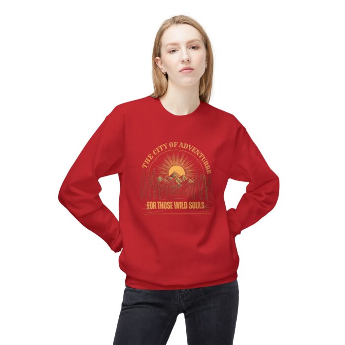 The city of adventure Unisex Midweight Softstyle Fleece Crewneck Sweatshirt - Image 55