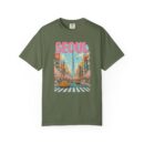Seoul Inspired Unisex Garment-Dyed T-Shirt - Trendy Streetwear with Cityscape Design
