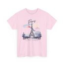 Paris Eiffel Tower Unisex Heavy Cotton Tee, Travel Shirt, Gift for Travelers, Vacation Shirt, Paris Lover Apparel