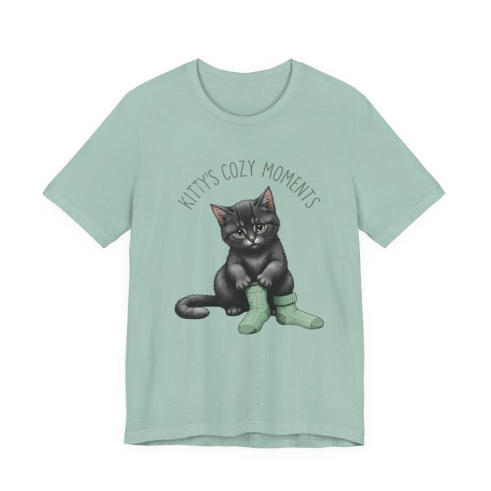 Cute Cat Jersey Tee - Kitty's Cozy Moments, Pet Lover Shirt, Gifts for Cat Owners, Animal Lover Apparel, Fun Cat Lover Tee - Image 4