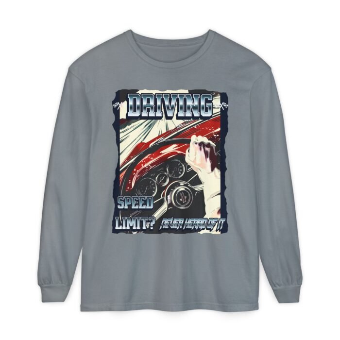 Driving Unisex Garment-dyed Long Sleeve T-Shirt - Image 37