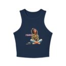 Peaceful Vibes Women's Micro Rib Racer Tank Top, Summer Crop Top, Festival Wear, Yoga Top, Inspirational Tee
