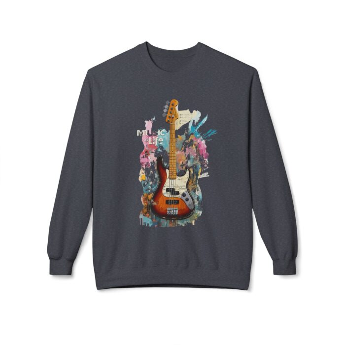 Music is life Unisex Midweight Softstyle Fleece Crewneck Sweatshirt - Image 9