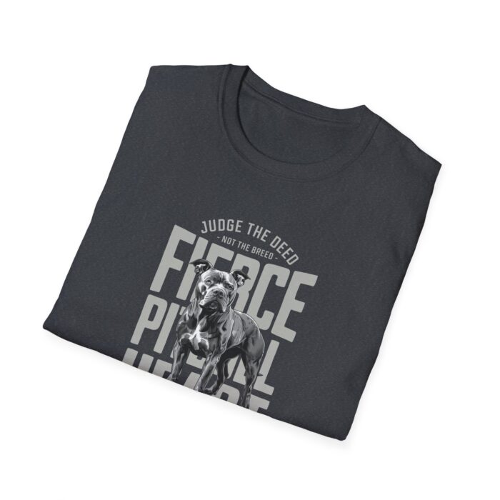 Fierce pitbull heart Unisex Softstyle T-Shirt - Image 4