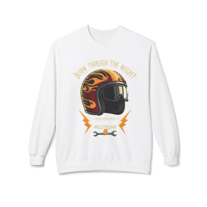 Burn through the night Unisex Midweight Softstyle Fleece Crewneck Sweatshirt - Image 5