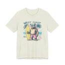 West Coast Beach Bear Tee, Summer Shirt, Surfing T-Shirt, Cute Animal Apparel, Vacation Outfit, Gift for Beach Lovers