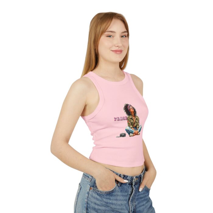 Peaceful Vibes Women's Micro Rib Racer Tank Top, Summer Crop Top, Festival Wear, Yoga Top, Inspirational Tee - Image 19